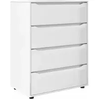 Helloshop26 - 2er-Set praktischer minimalistischer Aufbewahrungsschränke 80 x 48 x 105 cm Holzwerkstoff Hochglanz-Weiß