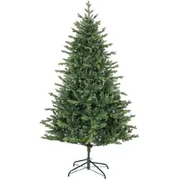 HOMCOM Weihnachtsbaum künstlich 180 cm Christbaum mit dichten Zweigen Grün