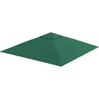 Outsunny Pavillondach Ersatzdach Pavillonabdeckung Polyester Grün 3x3m