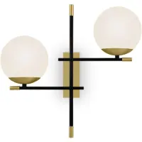Maytoni Moderne Wandleuchte Nostalgia 2xE14 excl. in Gold aus Metall und Glas Glas 40 W für Küche, Schlafzimmer, Wohnzimmer, Esszimmer, Lobby