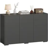 HOMCOM Standschrank Spanplatte 117L x 36B x 74H cm Schwarz