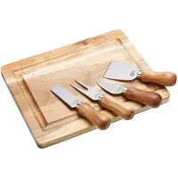 Artesà Käseplatte aus Akazienholz mit Messer-Set