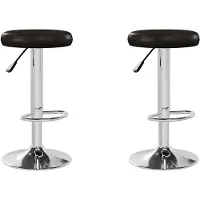 vidaXL Barhocker 2 Stk. Braun Kunstleder