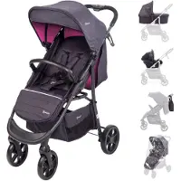 Babygo Kombi-Kinderwagen "Style - 3in1" inkl. Babyschale mit Adaptern u. Wickeltasche