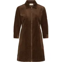 Kaffe Midikleid "Damen Kleid KAsella", Damen, Gr. 38, N-Gr, braun (carafe), Obermaterial: 83% Baumwolle CO. 15% Viskose CV. 2% Elasthan EL., Kleider Midikleid