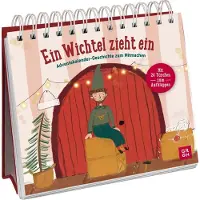 Sonstige Verlage Groh Adventskalender 'Ein Wichtel zieht ein' mit 24 Türchen, Wichtel-Design, 17,0 x 17,5 cm