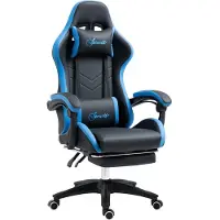 Vinsetto Gaming Stuhl Bürostuhl Computerstuhl mit Lendenkissen, Kopfstütze