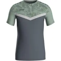 Jako T-Shirt Iconic 38 anthra light/mintgrün/soft grey