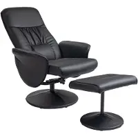 HOMCOM Relaxsessel mit Hocker, Fernsehsessel TV Sessel mit Liegefunktion Schwarz