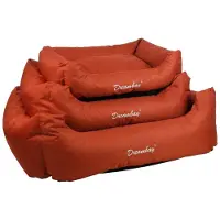Flamingo Hundebett Dreambay rechteckig terrakotta, Maße: 100 x 80 x 25 cm