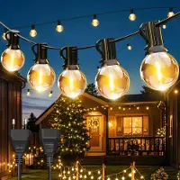 StarTech.com LED-Lichterkette mit G40-Kugeln - Außenbeleuchtung - 9 m - 30 LED-Lampen - IP44 - Erweiterbar - EU-Stecker