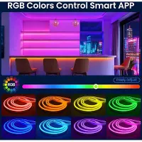 StarTech.com LED-Neonlichtschlauch - RGB-Lichtband - 15 m - App- und Fernbedienung - Musiksynchronisation - Wasserdicht - Flexibel - 24 V