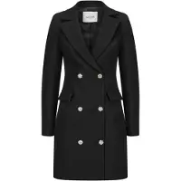 Nicowa Abendkleid "Liora Glam", Damen, Gr. 34, schwarz, Casual, regular fit, Kleider Abendkleid, Glamouröse Schmuckknöpfe