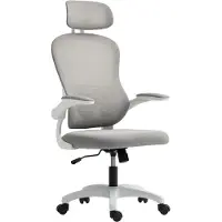 HOMCOM Bürostuhl Ergonomischer Schreibtischstuhl mit Hochklappbaren Armlehnen