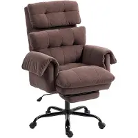 HOMCOM Bürostuhl, Ergonomischer Schreibtischstuhl mit Armlehne, Fußstütze, Kaffe