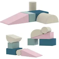 AIYAPLAY Schaumstoff Bausteine für Kinder 5 teilige XXL Softbausteine Bunt