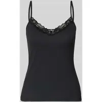 Skiny Unterhemd "Advantage Modal Lace", Damen, Gr. 42, N-Gr, schwarz, Obermaterial: 93% Modal, 7% Elasthan, unifarben, Unterhemden Unterhemd