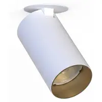 Licht-Erlebnisse Spot Metall GU10 verstellbar in Weiß Gold rund Modern Strahler