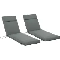 Outsunny 2er Set Auflage für Sonnenliege, Liegenauflage für Gartenliege dick 8cm