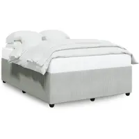 vidaXL Bettgestell ohne Matratze Hellgrau 140x190 cm Samt