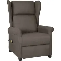 vidaXL Massagesessel Braun Stoff