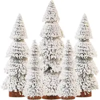 Snq 5 Stück Weihnachtsbaum Mini Künstlich 15/20/25cm Miniatur Tannenbaum Grün Mini Weihnachts Baum Klein Miniatur Tanne Mini Weihnachts Baum Dekoration