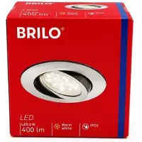 Briloner LED Einbaustrahler Alu 5W 400lm 3000K Schwenkbar Ø68mm Ultraflach