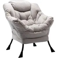Famanu Sessel - Loungesessel - Sessel mit Armlehnen - Relaxsessel - Grau