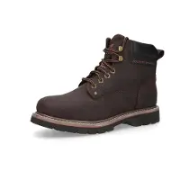 Dockers Winterboots BY GERLI, Herren, Gr. 42, Warmfutter, braun (dunkelbraun), Leder, Schuhe Winterboots, Schnürboots, Workerboots im Bergsteiger-Look