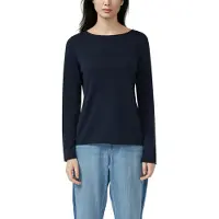 s.Oliver Strickpullover , Damen, Gr. 34, blau (navy), Strick, Obermaterial: 100% Baumwolle, unifarben, normal hüftbedeckend, U-Boot-Ausschnitt, Pullover Strickpullover, mit U-Boot-Ausschnitt