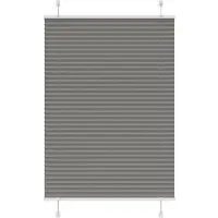 vidaXL Plissee Anthrazit 90x100 cm Stoffbreite 89,4 cm Polyester