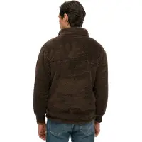 Superdry für Herren. M2014258A Fleece Hochflor Fleece Half Zip braun (XXL), Lässig, Polyester