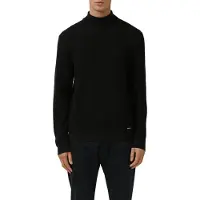 s.Oliver Rollkragenpullover , Herren, Gr. 3XL, schwarz, Strick, Obermaterial: 100% Baumwolle, unifarben, regular fit normal, ohne Ausschnitt, Rippbündchen, Pullover Rollkragenpullover, mit Rippbündchen