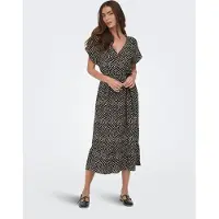 ONLY Sommerkleid "ONLZILLA ADELE SS LONG DRESS NOOS WVN" Viskose, regular fit, V-Ausschnitt