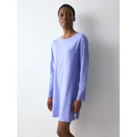 Triumph Nachthemd "Nightdresses Good NDK LSL 08 P", Damen, Gr. 48, N-Gr, Langarm, Jersey, lila (jacaranda), Jersey, Obermaterial: 100% Baumwolle, Kleider Nachthemd, weich und atmungsaktiv
