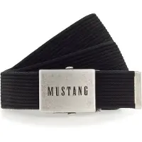 Mustang Stoffgürtel "Tucker" mit gewaschenem Rillenband, 4 cm breit, aus Baumwolle, kürzbar