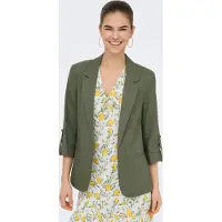 ONLY Kurzblazer "ONLGOA 3/4 UNLINE LINEN BL BLAZER CC TLR" mit Leinen