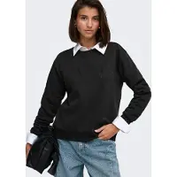 JDY Sweatshirt "JDYPARIS L/S EMB SWEAT JRS NOOS", Baumwollmischung, regular fit