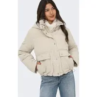 ONLY Steppjacke "ONLZAHARA CORDUROY PUFFER CC OTW" mit Kapuze Kunstfaser