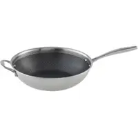 Gourmesto Wokpfanne Silver Line Edelstahlfarben