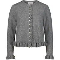 Cartoon Cardigan mit Rüschen in Grau | Gr.: 42