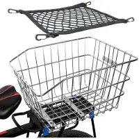 Merkloos Stabile Fahrradtasche aus Edelstahl für hinten