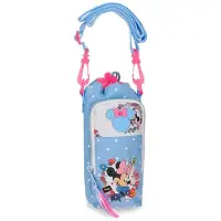 Disney Joumma Minnie Flowers Kleine Schultertasche Hellblau 8x22,5x8 cm Polyester – Flaschen‑Umhängetasche