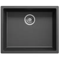 Pure.Sink Küchenspüle 50x40 cm schwarz Unterbau und Aufbau