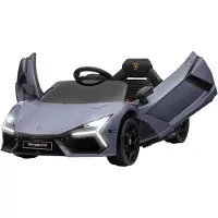AIYAPLAY Kinder Elektroauto 12 V Kinderauto mit 2,4G Fernbedienung, Musik, Grau