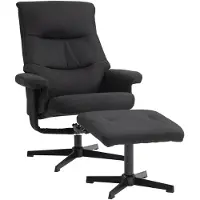 HOMCOM Relaxsessel mit Hocker, Fernsehsessel mit Liegefunktion, Wippfunktion