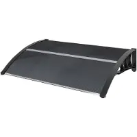 Outsunny Vordach für Haustür 100 x 75 cm Überdachung aus Aluminium Polycarbonat