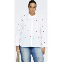 ONLY Carmakoma Langarmbluse "CARNEW LINA GRACE LS EMB SHIRT WVN NOOS" Baumwolle