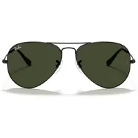 Ray-Ban RB 3025 AVIATOR Unisex-Sonnenbrille Vollrand Pilot Metall-Gestell, schwarz