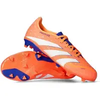 Adidas Fußballschuhe Predator League Firm für Kinder, geeignet für verschiedene Untergründe, in den Farben "Signal Coral / Cloud White / Beam Orange"
